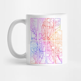 Toulouse, France City Map Typography - Colorful Mug